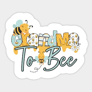 Grandma to bee-Buzzing with Love: Newborn Bee Pun Gift Sticker